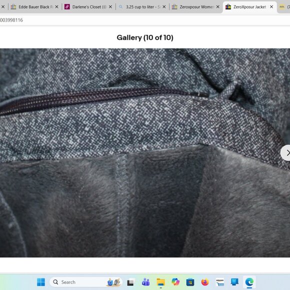 ZeroXposur Jacket 1X Fleece Lined Removable Hood Zip Pockets Gray Lightweight - Picture 10 of 10